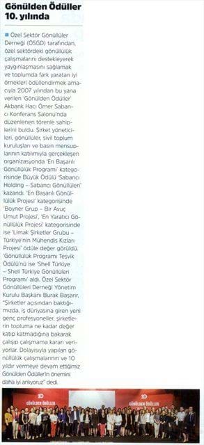 Gönülden Ödüller 10. yılında